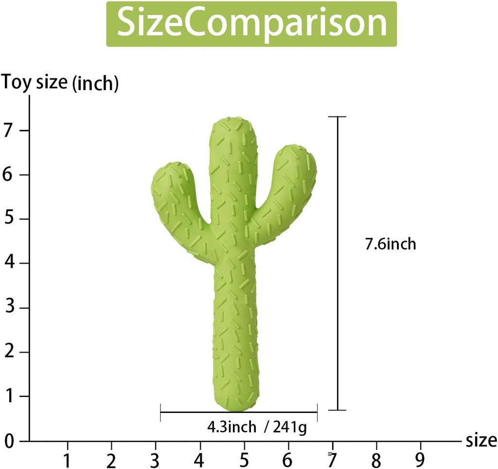 Dog Chew Toys for Aggressive Chewers, Durable Rubber Cactus Tough Toys for Training and Cleaning Teeth, Interactive Dog Toys for Small/Medium Dog