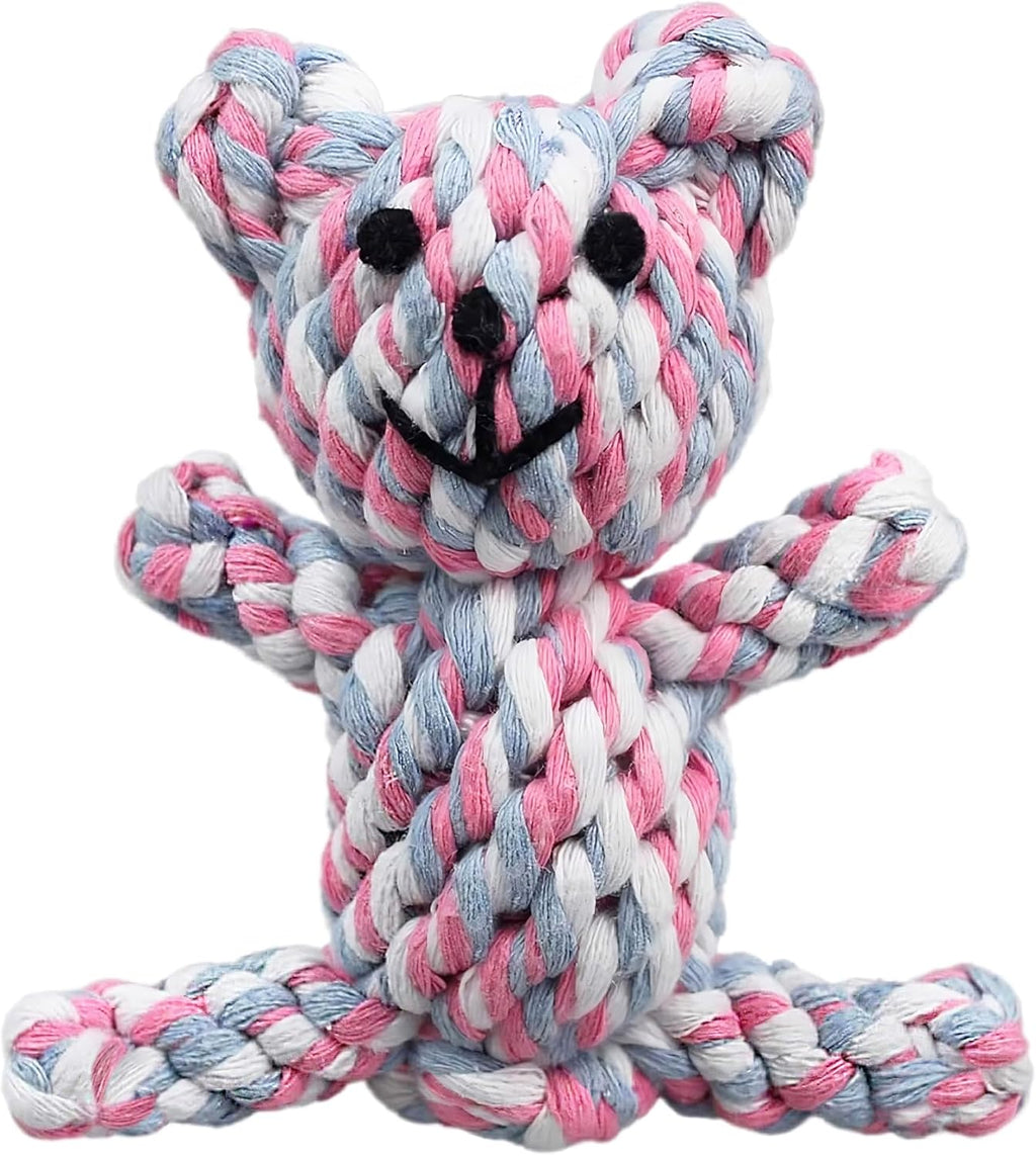 Teddy Bear Teething Toy, Dog Rope for Medium and Small Dogs, Puppy Tug of War, Pull for Large Dogs, Knotted Rope Teething for Puppies, Cotton for Teeth Cleaning